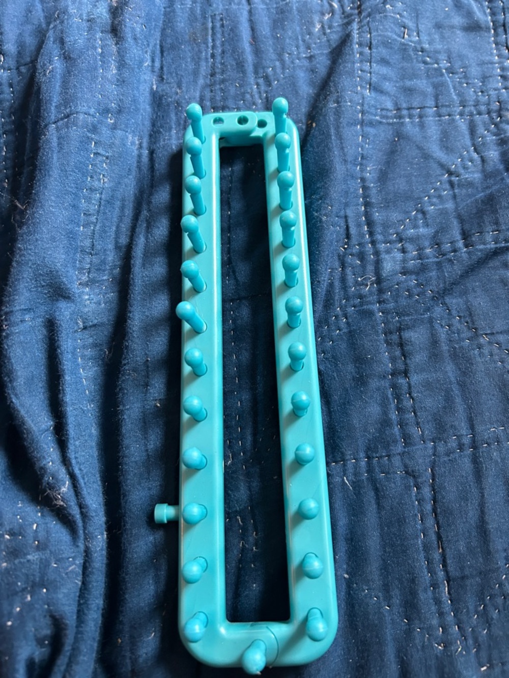 Turquoise Plastic Loom Knitting Tool